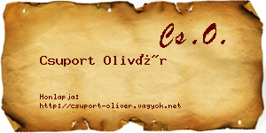 Csuport Olivér névjegykártya